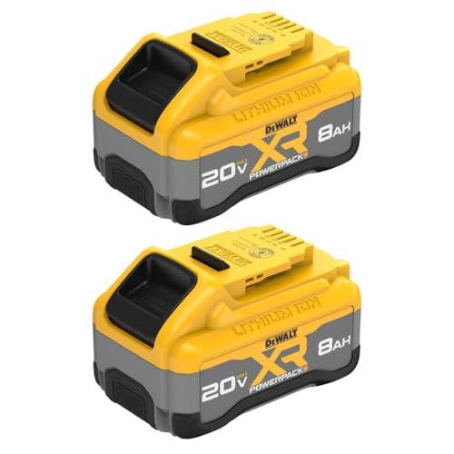 DEWALT MAX XR 8AH POWERPACK LITHIUM ION BATTERY 2-PACK DCB2108-2 - YELLOW BLK