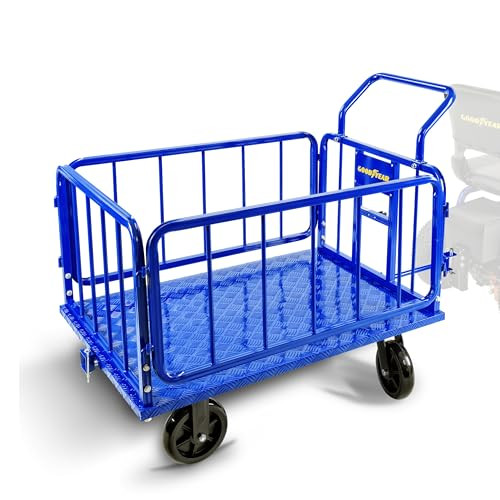 Goodyear Cargo Trailer Heavy-Duty Utility Cart 1200 lbs Capacity GUO105 - Black New