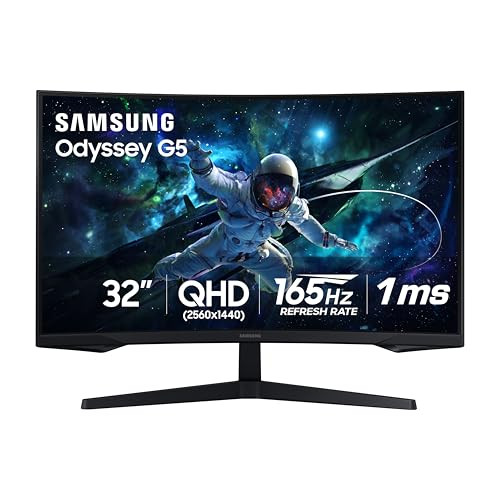 SAMSUNG 32" ODYSSEY G55C SERIES QHD CURVED MONITOR LS32CG550ENXZA BLACK