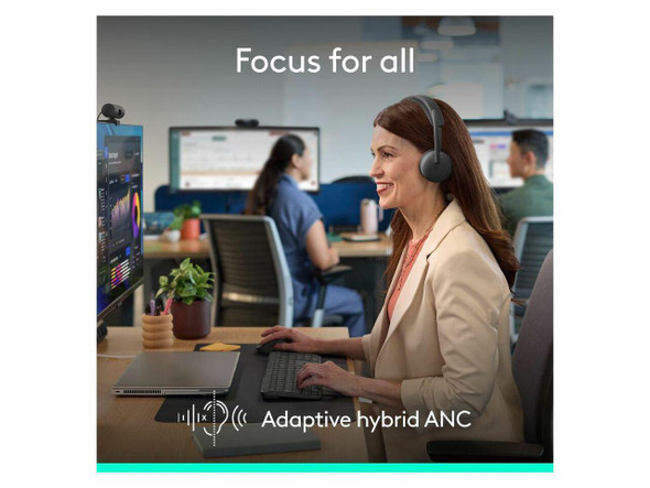 Logitech Zone Wireless 2 ES for Business - Noise-Canceling Wireless Headset with