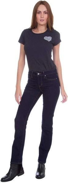 LEVI'S WOMENS 314 SHAPING STRAIGHT JEANS SIZE: 33X32 - DARKEST SKY - DARK INDIGO New