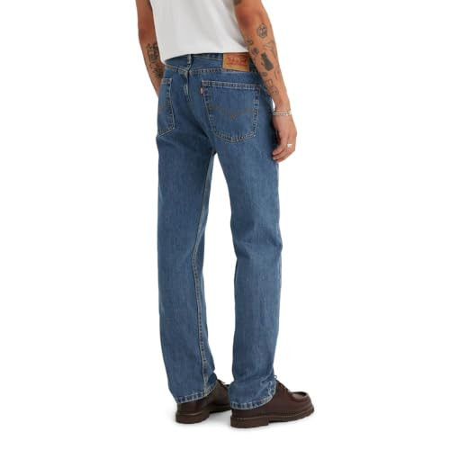 LEVI'S MEN'S 505 REGULAR FIT STANDARD JEANS - SIZE: MEN 38X30 - MEDIUM STONEWASH New