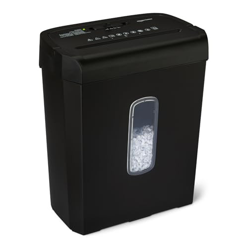 AMAZON BASICS HEAVY DUTY CROSS-CUT PAPER AND CREDIT CARD SHREDDER - BLACK