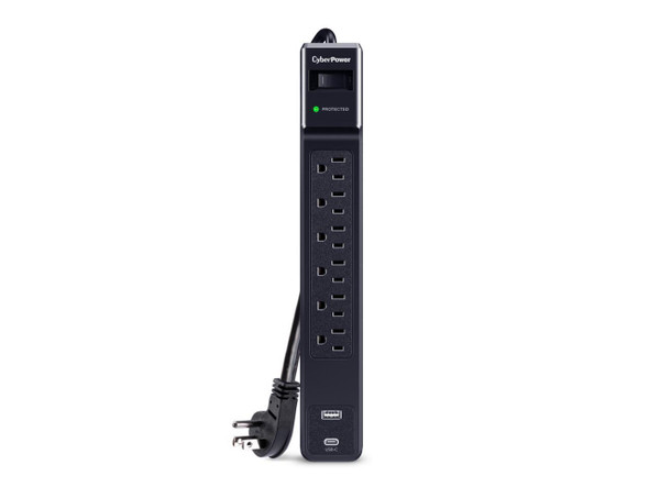 CyberPower CSP604UC Home Office 6 - Outlet Surge Protector with 1500 J Surge