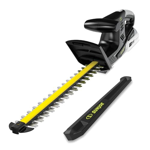 SUN JOE 2.0AH 18-IN CORDLESS HANDHELD HEDGE TRIMMER 5/8" - BLACK/YELLOW