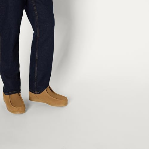 AMAZON ESSENTIALS MEN'S CHUKKA MOC TOE BOOTS TAN FAUX SUEDE SIZE MEN 10.5