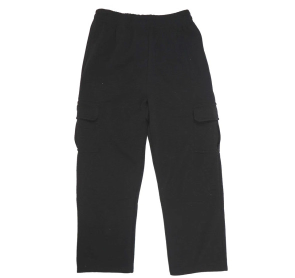 WUHOU MEN'S FLEECE CARGO PANTS W/ 4 POCKETS - SIZE: MEN XL - BLACK