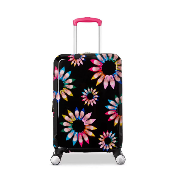 SARAH JESSICA PARKER HARDSIDE EXPANDABLE CARRY ON SUITCASE - BLACK SHOE WHEEL