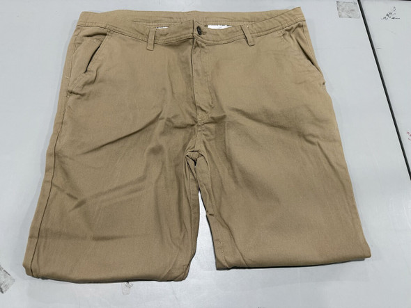 GALAXY BY HARVIC PANTS MEN'S 4 WAY STRETCH CASUAL - SIZE: MEN 38X32 - KHAKI