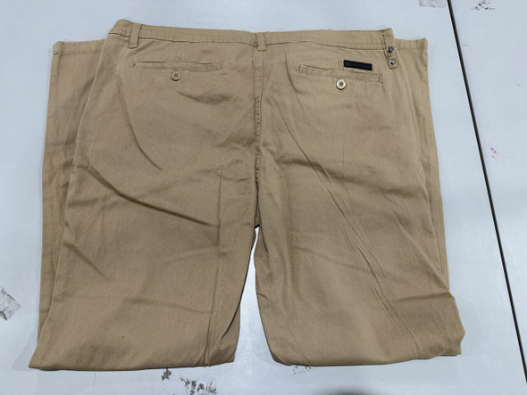 GALAXY BY HARVIC PANTS MEN'S 4 WAY STRETCH CASUAL - SIZE: MEN 38X32 - KHAKI