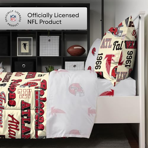 FOCO NFL FALCONS FULL 5 PIECE COMFORTER SET YELLOW RED/ATLANTA FALCONS New