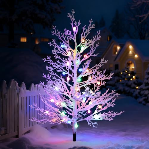 Brightever 3FT Artificial Small Christmas Tree with Lights Prelit Waterproof New