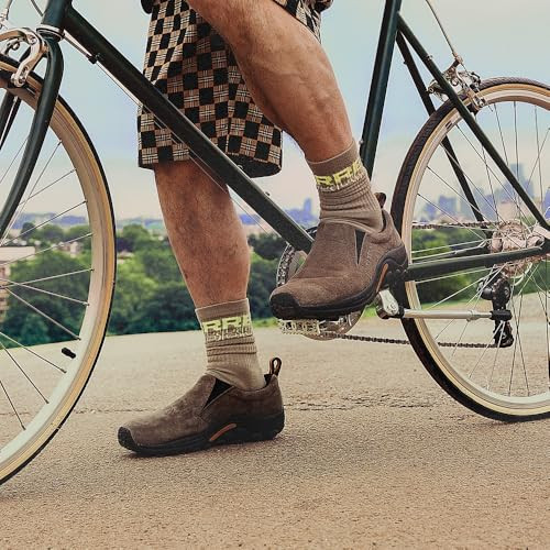 J63787W MERRELL MEN'S JUNGLE LEATHER SLIP-ON SHOE SIZE: MEN 11.5W - BROWN