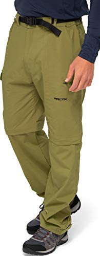91778-37 ARCTIX MEN'S CLIFF CONVERTIBLE TRAIL PANT TALL - SIZE M 34 - OLIVE New