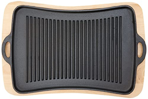 JIM BEAM CAST IRON FAJITA PAN PRE-SEASONED BARBECUING CAMPING - BLACK