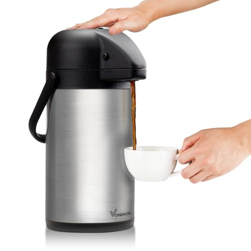 64 Oz Airpot Coffee Dispenser with Pump, Insulated Thermal Coffee Carafe