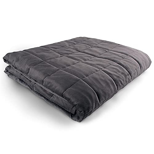 HUG BUD WEIGHTED BLANKET 90" X 90" 35-LBS NO COVER REQUIRED - GREY