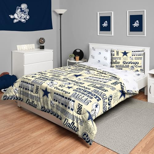 FOCO Unisex-Adult NFL Team Logo Bed in a Bag Comforter Sheets Pillow Cases