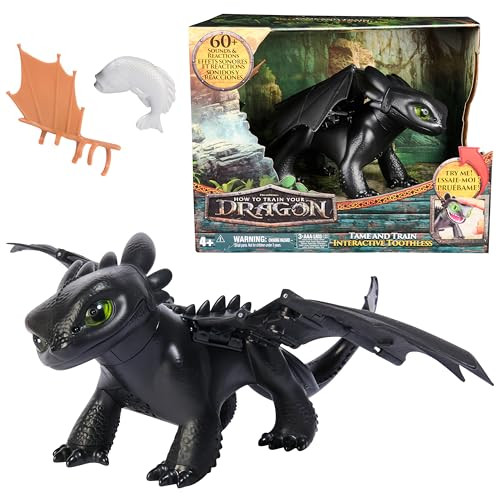 Spin Master How To Train Your Dragon Tame & Train Toothless - 6072728 - Black New