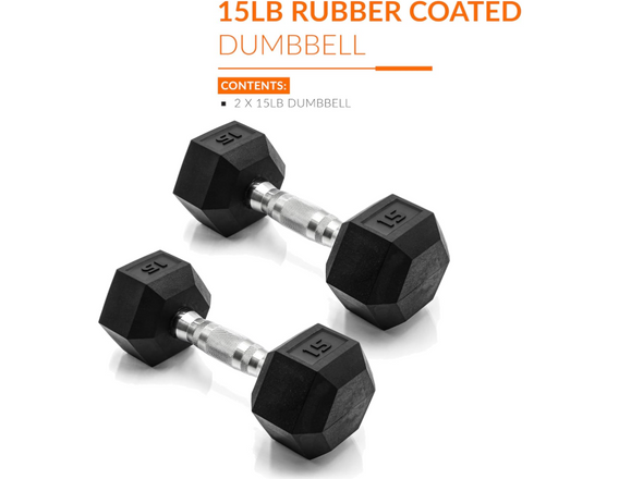 GENERIC 15LBS DUMBELL PAIR - BLACK