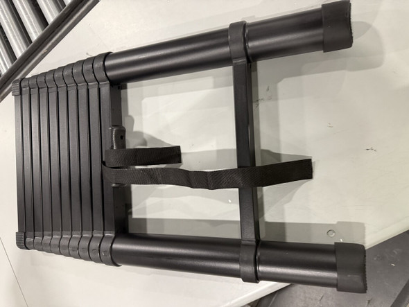 LADDER 10.5 FT ALUMINUM TELESCOPING LADDER HEAVY DUTY 330 LBS CAPACITY - BLACK