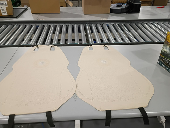 TAPHA LUXURY SUEDE LEATHER UNIVERSAL CAR SEAT COVER WITH HEADREST 2 PCS - BEIGE