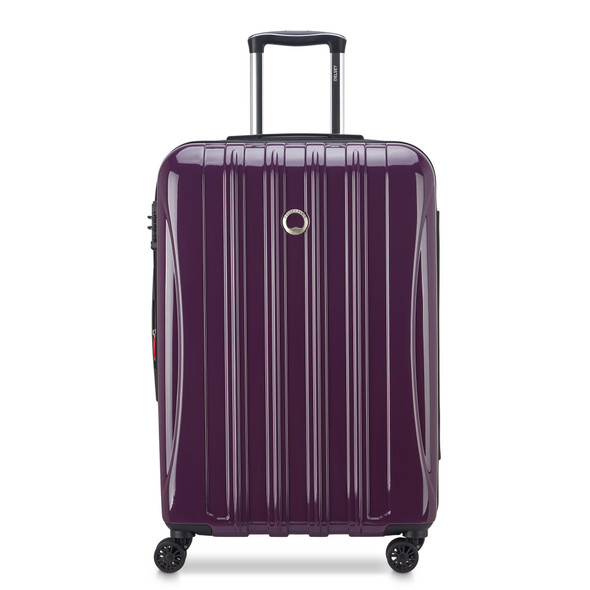 DELSEY PARIS HELIUM AERO 25" 4-WHEEL MEDIUM LUGGAGE - PLUM - PLUM/PURPLE New
