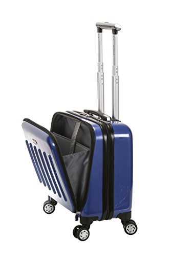 ROCKLAND REVOLUTION HARDSIDE ROLLING COMPUTER CASE CARRY-ON 17" BF29 - BLUE