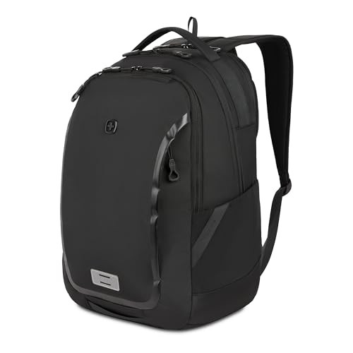 SWISSGEAR SHIELD LAPTOP BACKPACK, 18.5"X12"X6" - BLACK New