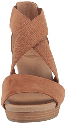 DR. SCHOLL'S WOMENS BARTON BAND, SIZE 7 - BROWN MICROFIBER