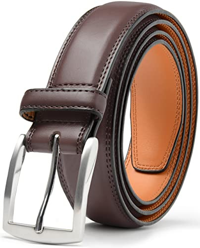 CARLO FELLINI DRESS BELT - HAND MADE 100% COW LEATHER - SIZE: MEN 42/46 WAIST