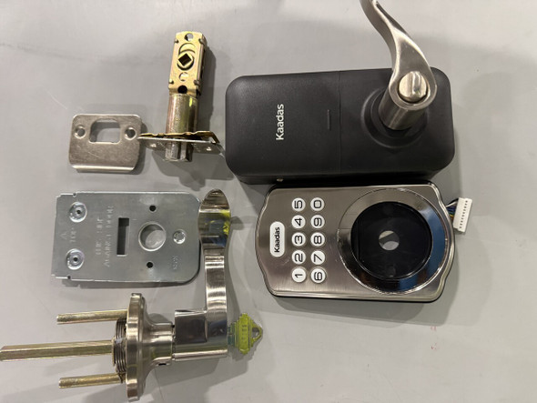 KAADAS ELECTRONIC KEYPAD LEVER DOOR LOCK SILVER AND BLACK - SILVER BLACK