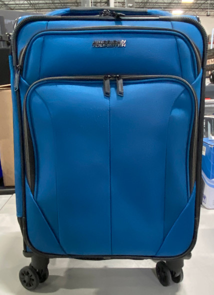 AMERICAN TOURISTER 24" POP MAX SOFTSIDE LUGGAGE WITH SPINNER WHEELS - BLUE