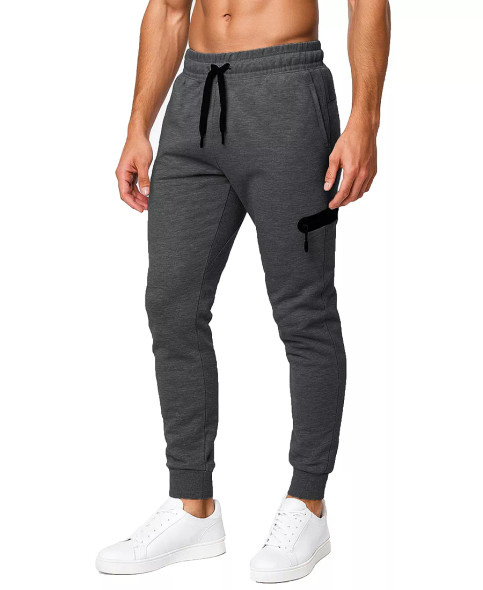 BLU ROCK NEW YORK MEN'S SLIM-FIT TECH FLEECE JOGGER PANTS - SIZE: 2XL - CHARCOAL
