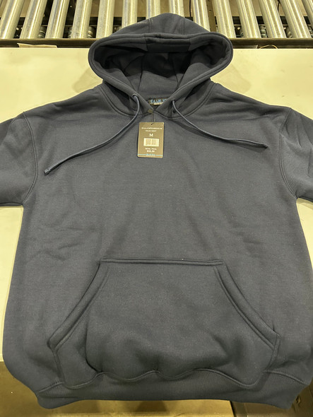 BLUE ICE PREMIUM CLOTHING MEN'S FLEECE-LINED PULLOVER HOODIE - SIZE: M - NAVY New