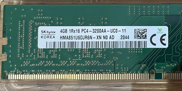 SK HYNIX 4GB DDR4 3200MHZ PC4-3200AA DESKTOP RAM - GREEN