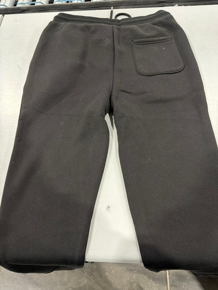 BLUE ICE MEN'S MODERN FIT HEAVYWEIGHT CLASSIC FLEECE JOGGER SWEATPANTS - BLACK New
