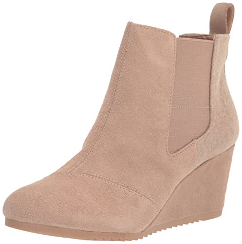 10018692 TOMS WOMEN'S BAILEY ANKLE BOOTS WARM TAUPE SIZE: WOMEN 7.5