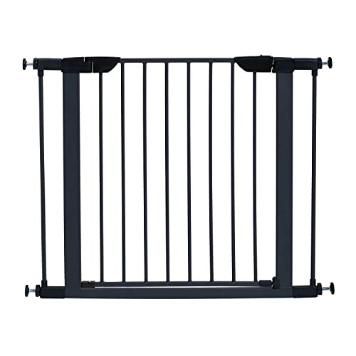 MidWest 29" High Walk-Thru Pressure Mounted Steel Dog Gate - Graphite