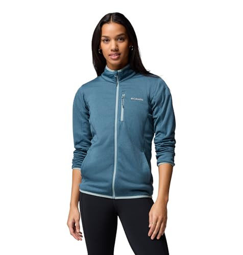 2136231429 COLUMBIA WOMENS ESSENTIAL HIKE GRID FLEECE LARGE EVERBLUE/BLUE New