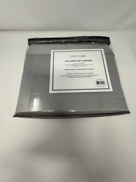 MILANO COLLECTION 1000 THREAD COUNT 4 PC SHEET SET. FULL SIZE - SILVER