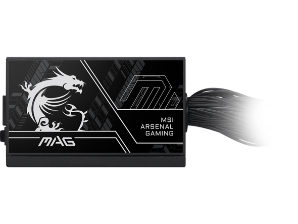 MSI MAG A650BN PCIE5 III, Non-Modular Compact Gaming 650W Power Supply, 80+