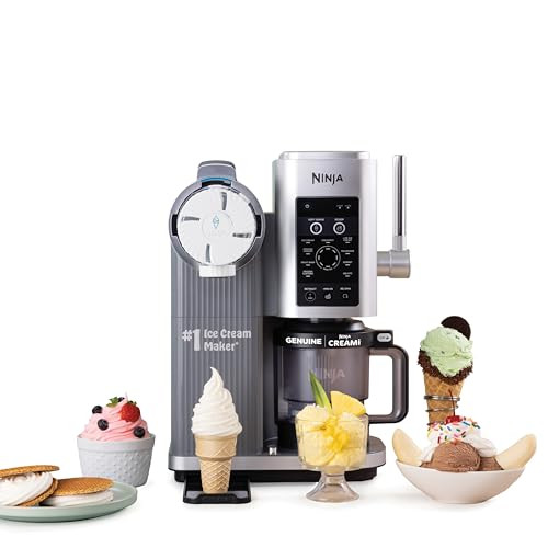 Ninja Swirl CREAMi Ice Cream & Soft Serve Maker, 13-in-1, 2x16oz, NC701 - Silver