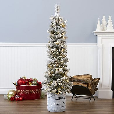 NATIONAL TREE COMPANY 4.5-FT. LED SNOWY METHOW PENCIL ARTIFICAL CHRISTMAS TREE