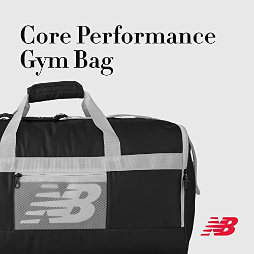 NEW BALANCE DUFFEL BAG, CORE PERFORMANCE MEDIUM TRAVEL GYM BAG - BLACK New