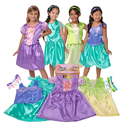 DISNEY PRINCESS DELUXE DRESS UP TRUNK 21PC PACKAGED CHARMS 22133 MULTI