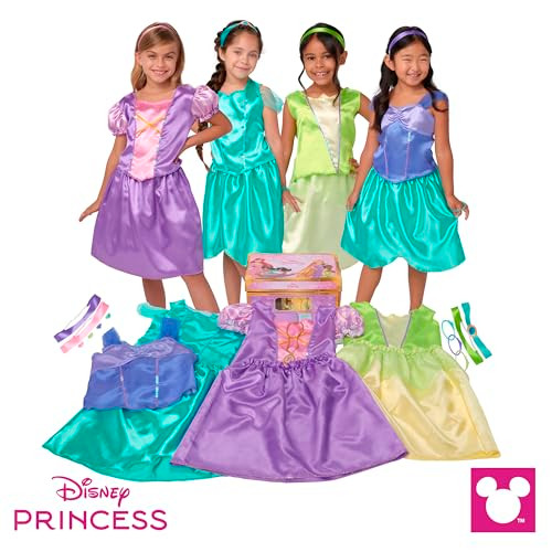 DISNEY PRINCESS DELUXE DRESS UP TRUNK 21PC PACKAGED CHARMS 22133 MULTI