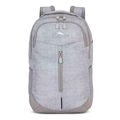 High Sierra Swerve Pro Adjustable Travel or Work Laptop Bookbag, Silver Heather New
