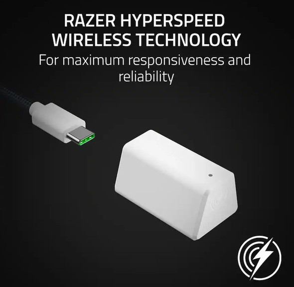 RAZER - BLACKSHARK V2 HYPERSPEED WIRELESS OVER-THE-EAR GAMING HEADSET - WHITE New