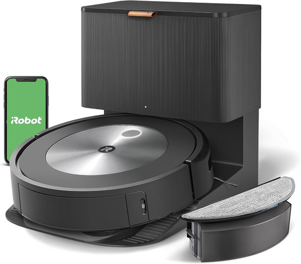 IROBOT ROOMBA COMBO J5+ SELF-EMPTYING ROBOT VACUUM & MOP J557020 - BLACK